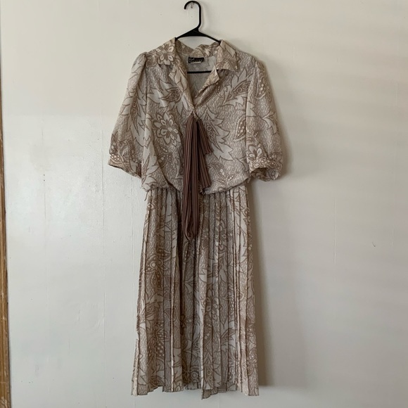 VINTAGE breli originals scarf front grandma dress - Picture 1 of 8